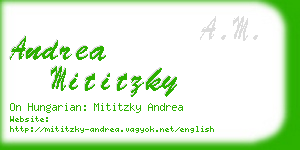 andrea mititzky business card